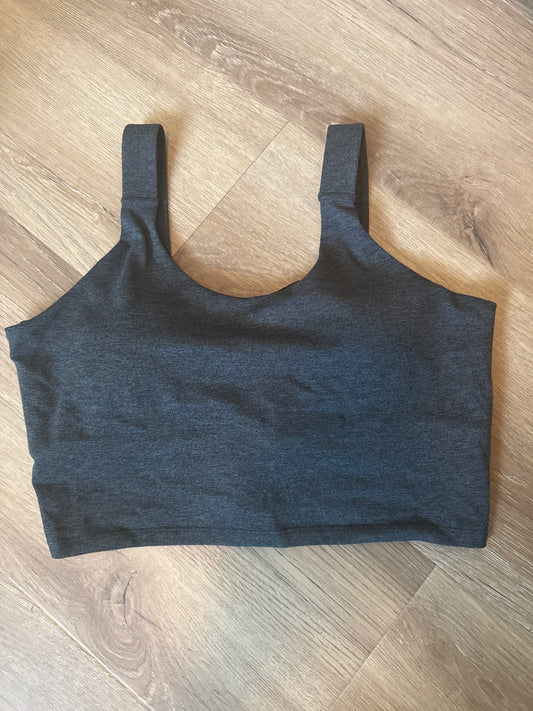 #16 - Sample Sale - Softluxe Crop (Condition GOOD) - Grey - FINAL SALE