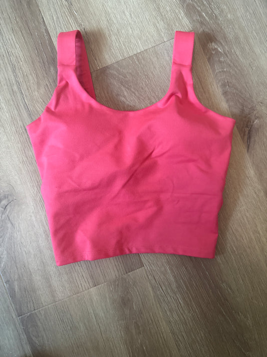 #17 - Sample Sale - Softluxe Crop (Condition GOOD) - Sweet Red - FINAL SALE (Copy)