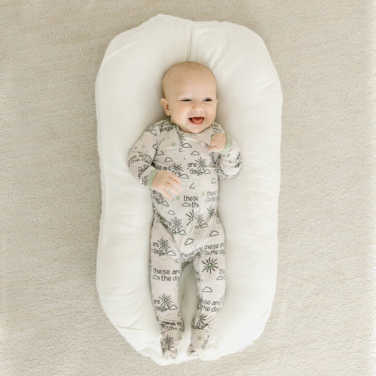 These Are The Days | Bamboo Baby Zip Romper - Final Sale