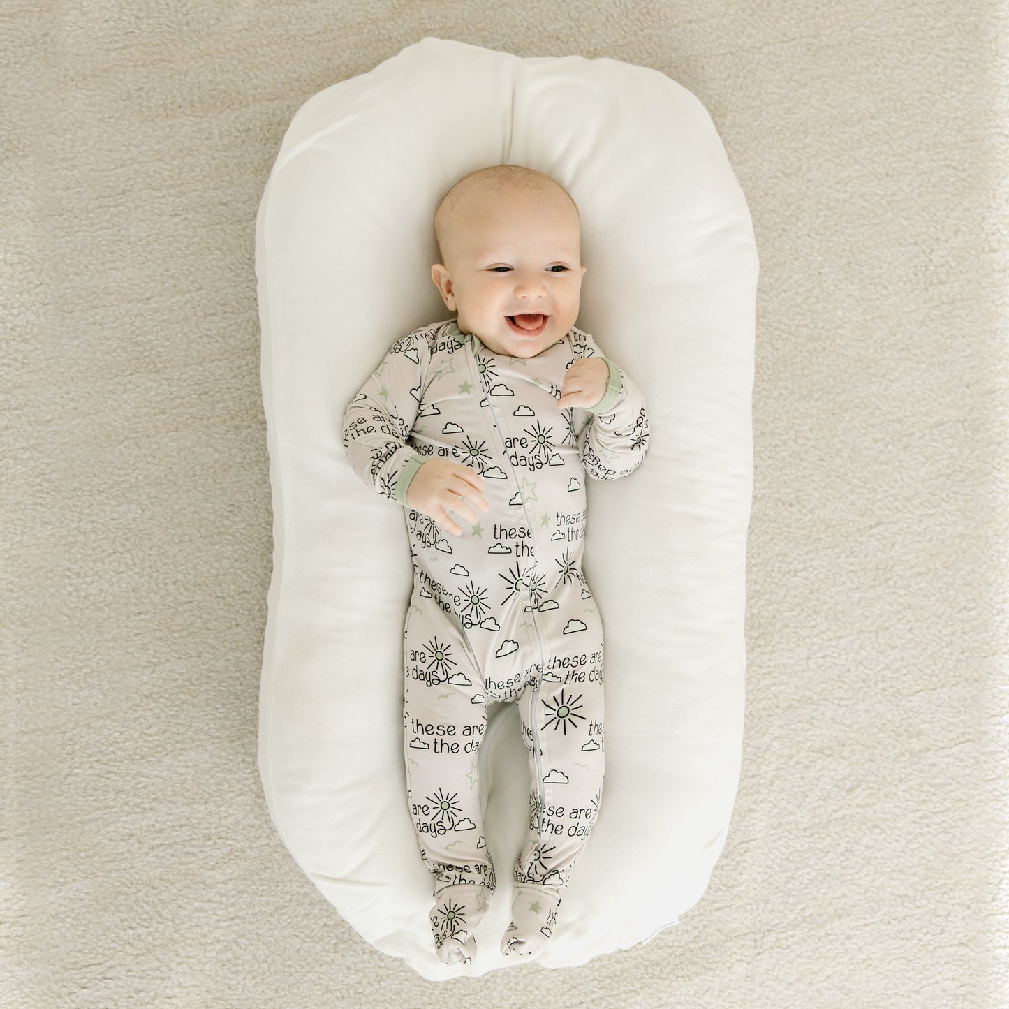 These Are The Days | Bamboo Baby Zip Romper