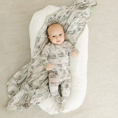 These Are The Days | Bamboo Baby Zip Romper