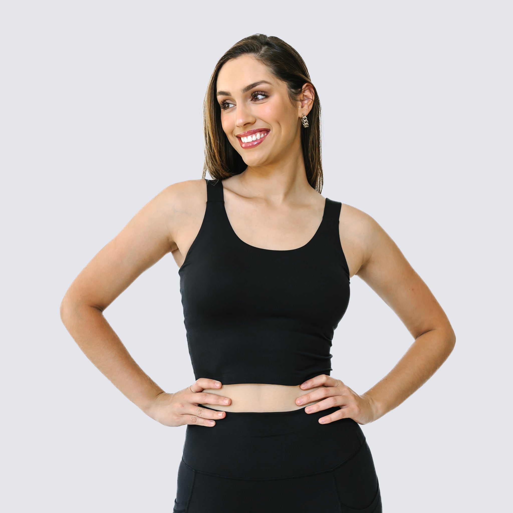 Incline Strappy Sports Bra - Black (Final Sale)