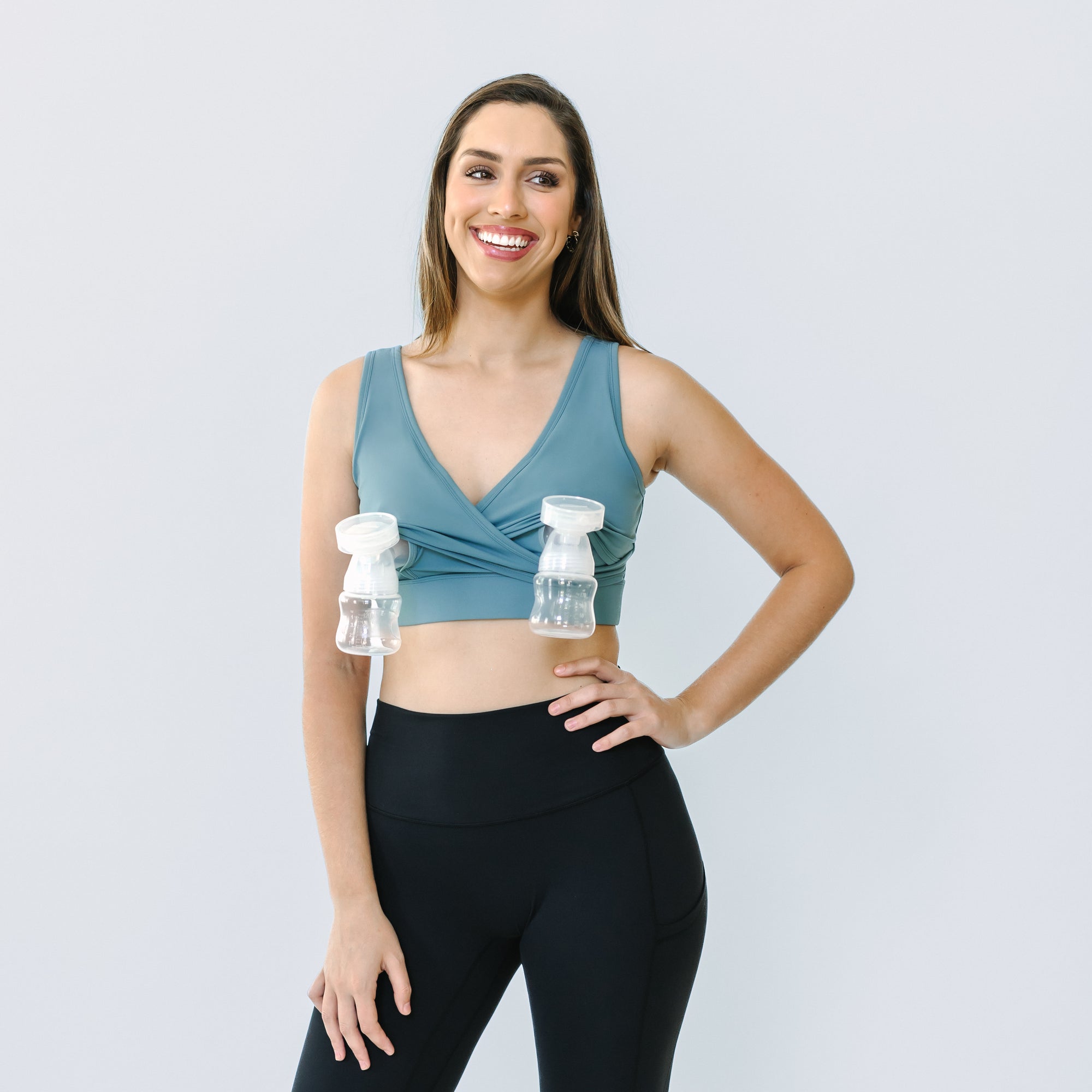Everyday Luxe 2.0 Nursing & Hands-Free Pumping Bra - Teal Turquoise