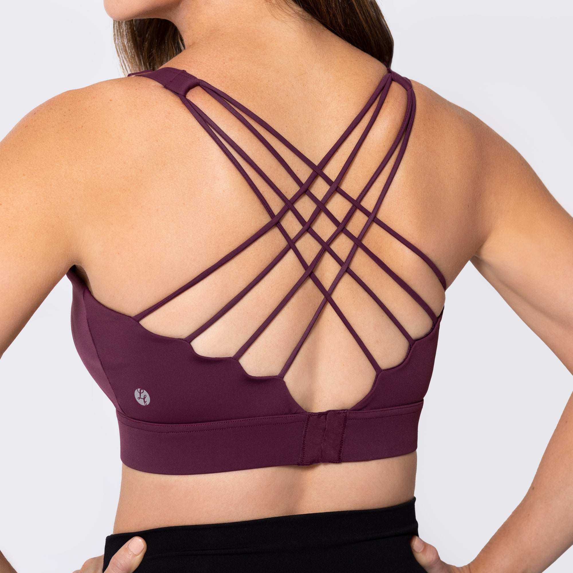 Incline Strappy Sports Bra - Deep Crimson (Final Sale)