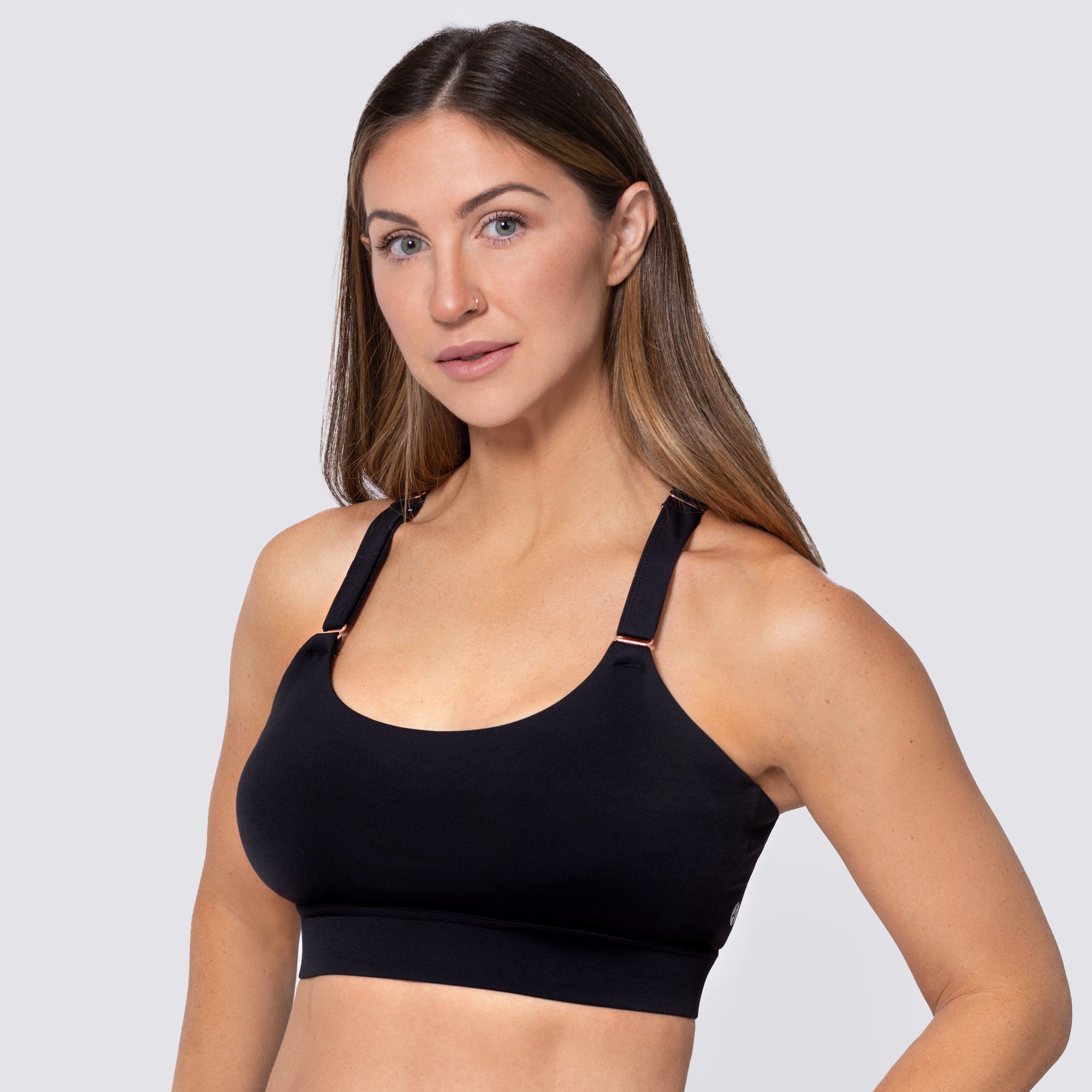 Incline Strappy Sports Bra - Black (Final Sale)