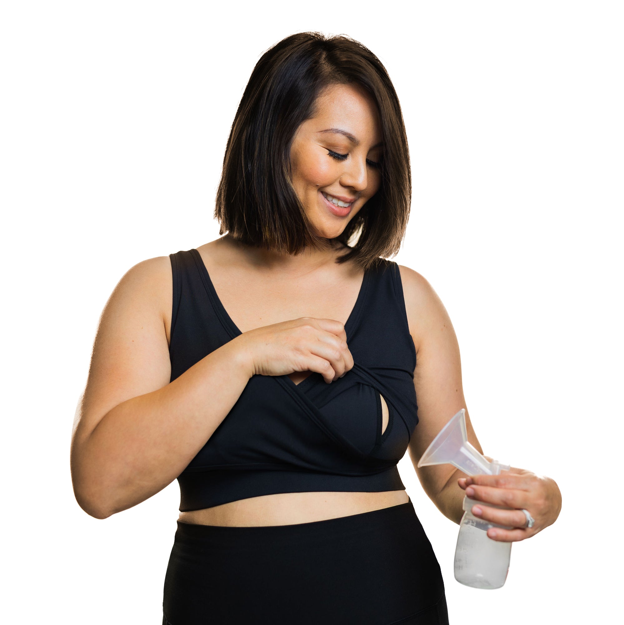 Everyday Luxe 2.0 Nursing & Hands-Free Pumping Bra - Black (Final Sale – Love  and Fit